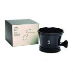 PureBadger Collection Shaving Mug, Apothecary Style, Black Porcelain, Fits Standard 100g Shaving Soap