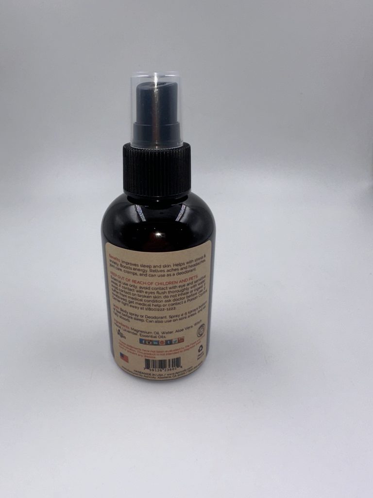 Magnesium Spray, Infused Aloe Vera & Witch Hazel & Lavender Essential