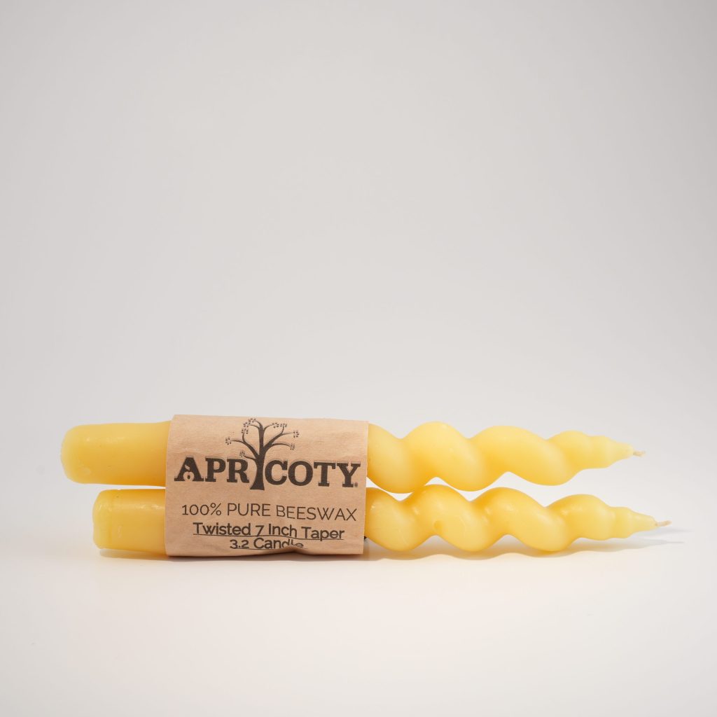 Twisted Thick 7" Taper Beeswax Candle