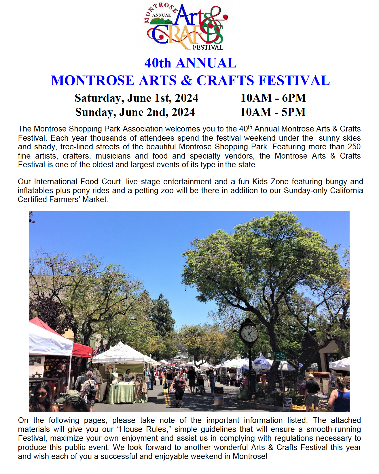 40th ANNUAL MONTROSE ARTS & CRAFTS FESTIVAL